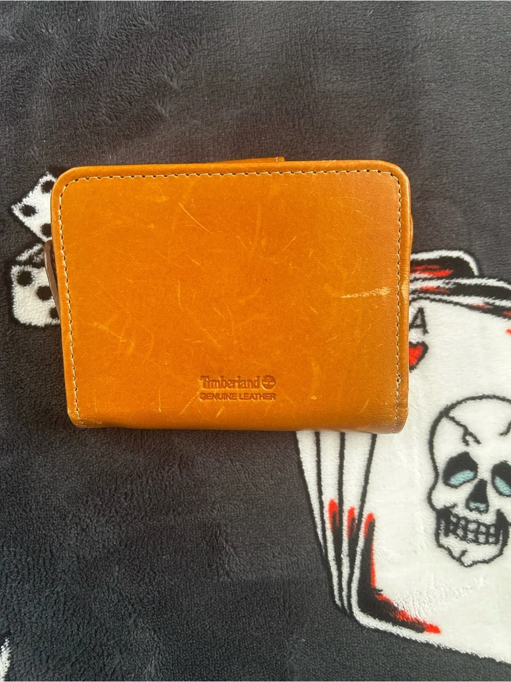 Timberland Yellow-Orange Leather Snap Wallet